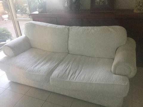 Two seater white lounge