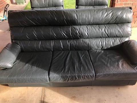 Leather Sofa and 2 Reclining Chairs