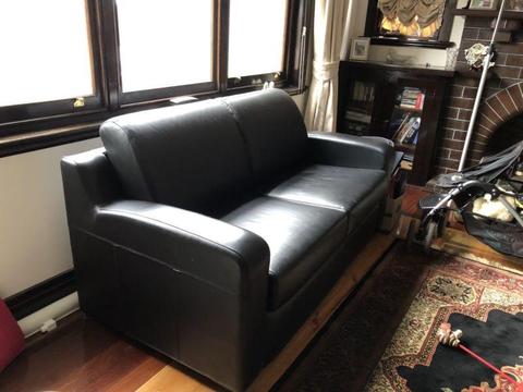 Pull out leather sofa bed