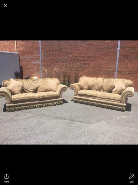 2 X 3 seater Lounges