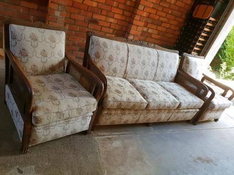 Used 3 seater couch and 2 armchairs