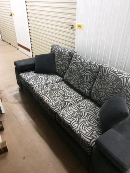 Three 3 seater couches and 1 chair