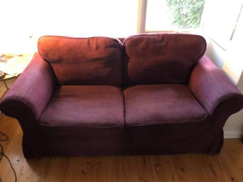 Purple 80% new sofa - 2 seaters