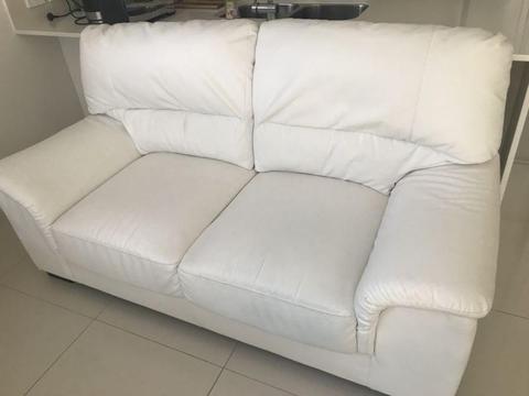 2 & 3 seater white sofas