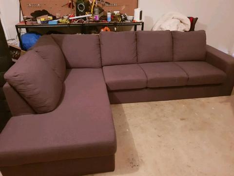L shape dark couch