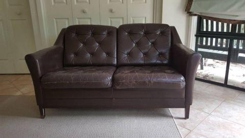 Danish Mid century modern leather sofa