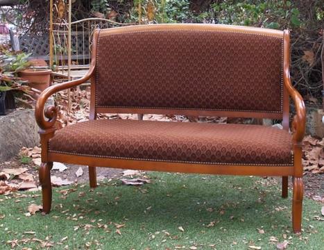 Scrolled Arm Settee and other interesting vintage items