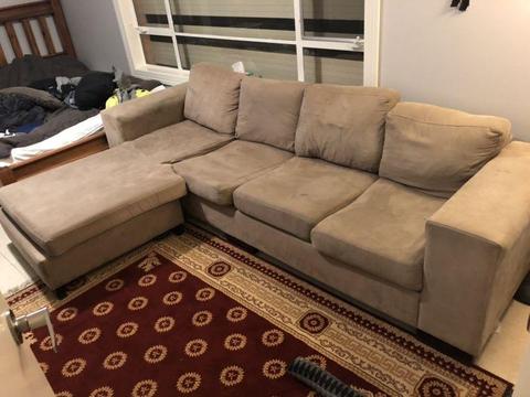 Modular L 4 seat couch/sofa