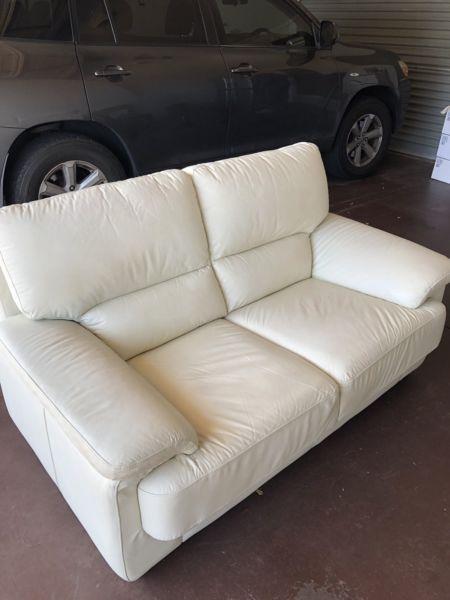 Leather 2 seater couch