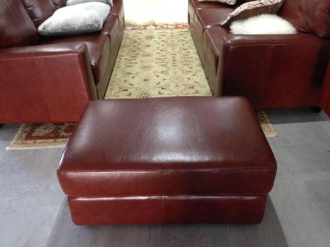 Soft Leather Ottoman from Gascoigne Leather