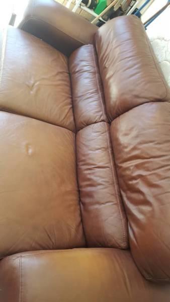 3 and 2 seater leather couches
