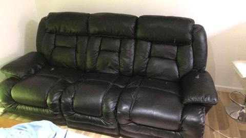 Leather recline couch