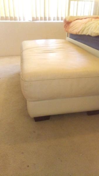White Gascoigne leather couch