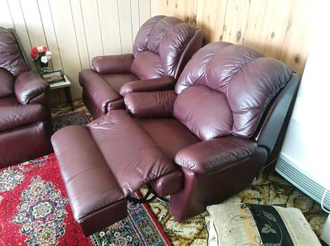 Leather Sofa and Recliners