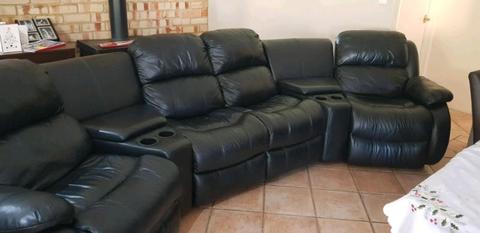 Leather theater lounge