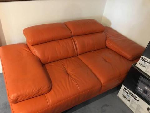 Nick Scali 3 Seater and 2 Seater leather sofas
