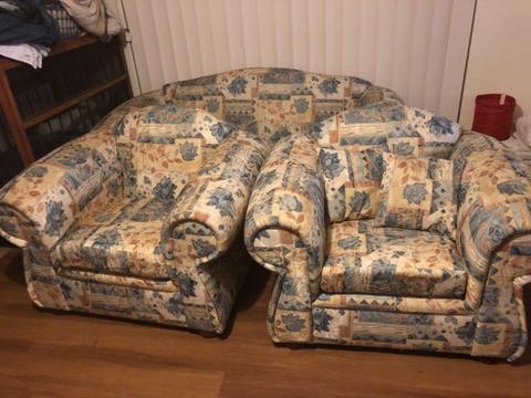 Couch - 2 seater plus 2 singles