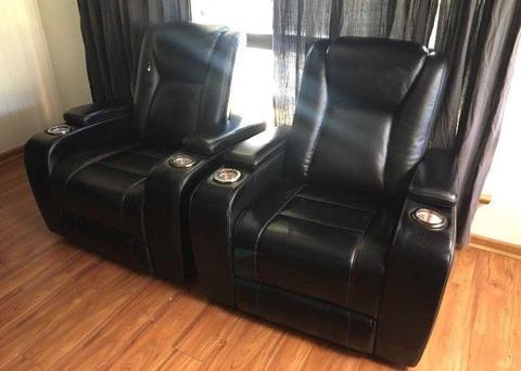 2 x Single Electric Recliner Chairs from Lounge suite