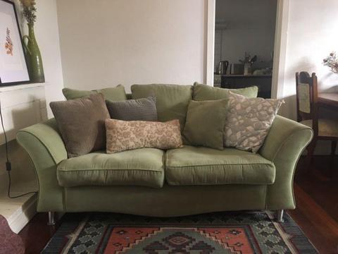 Green Art Deco Style 2.5 seater sofa