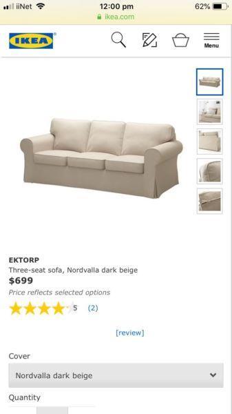 IKEA Ektorp Couch 3 Seater