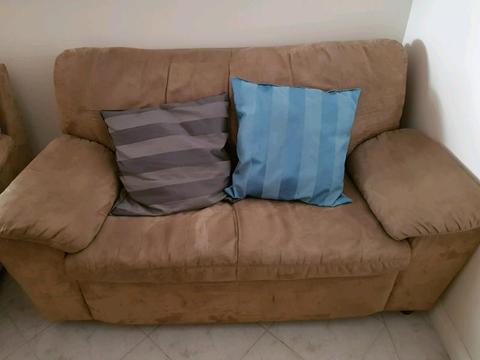 Double seater suede couch