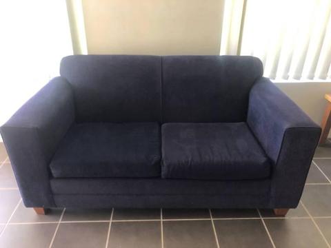 2 Seater Dark Blue Couch / Sofa