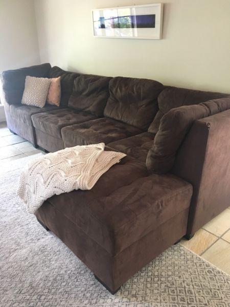 4 seater modular couch and ottoman