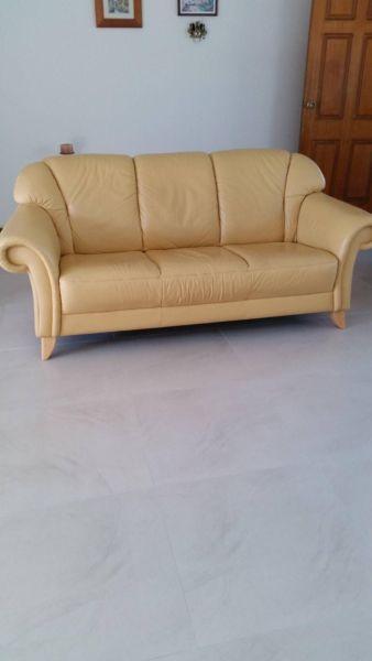 3 Seater leather lounge