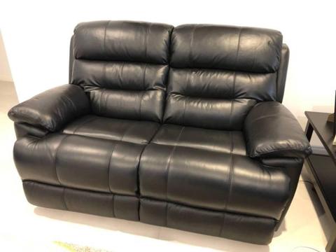 2-seater leather electric recliner w/ USB port as new barely used