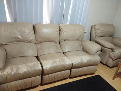 3 2 seater Leather sofa Urgent sale