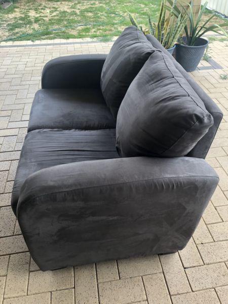 2 seater faux suede couch