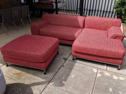Red IKEA sofa/lounge suite