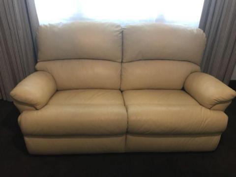 2 x 2 seater leather lounge