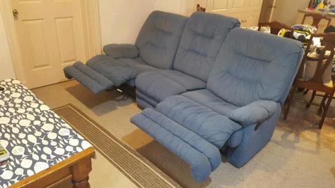 Free couch 2 single recliners TONIGHT