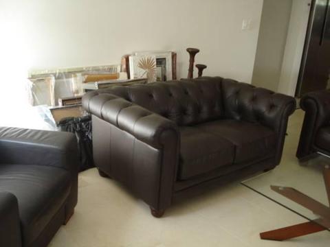 Chesterfield 2.5 Seater, Manor cat 62,choc, SELL $800
