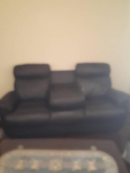 3 pce leather lounge suite ( dark brown ) New condition, $700