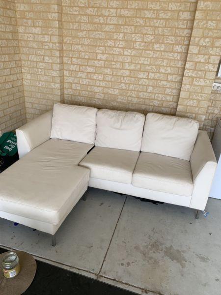 White 3 seater chaise