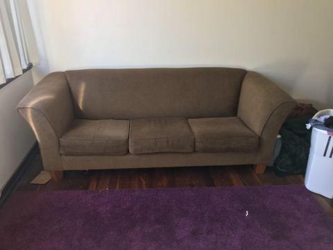 FREE 3-Seater Brown Couch (PICK UP ONLY)
