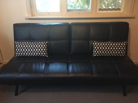 Freedom black futon sofa