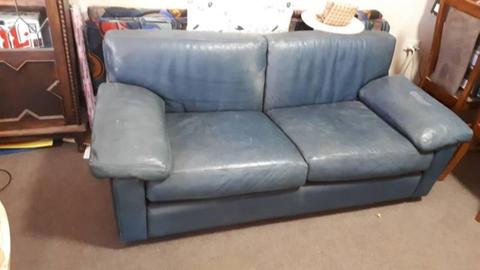Real Leather two seater lounge Must sell