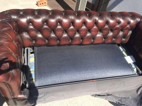 Authentic Chesterfield sofa bed 3 seater