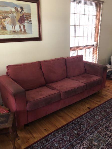 Red couch set