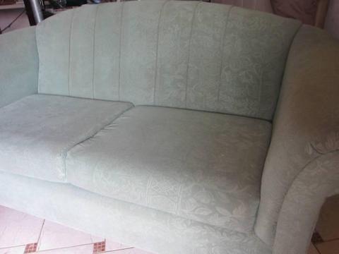 2-seat light green sofa Clean and comfortable