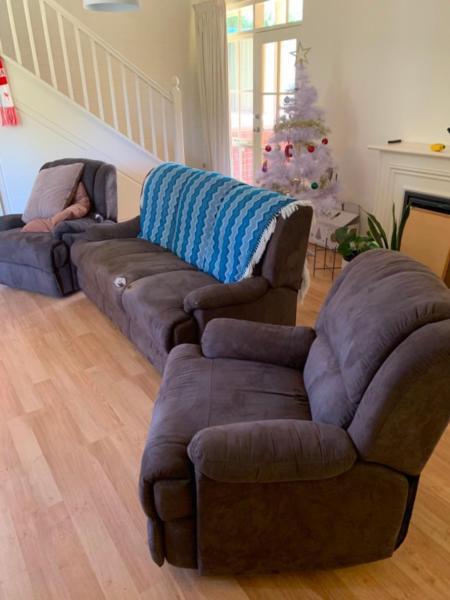 FREE 3 seater sofa and recliner chairs