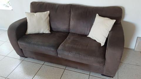 COUCH /sofa 2 seater suede brown