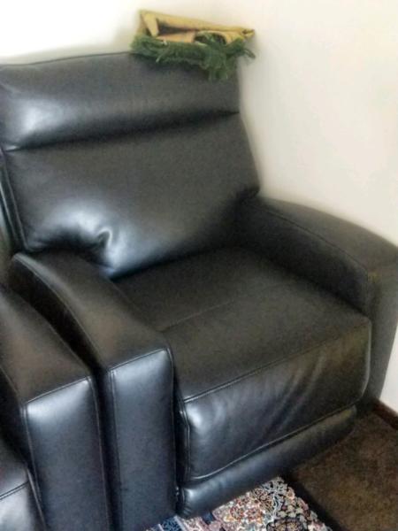 Leather couch near new
