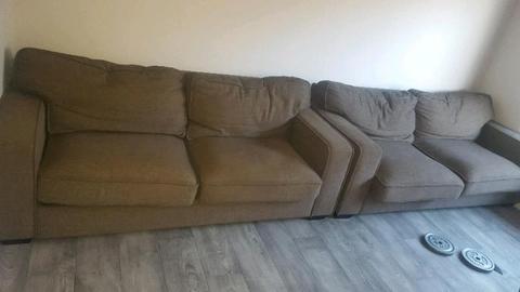 Two seater couch / pull-out bed x 2