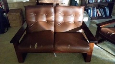 Jarrah 2 seater and 2 single seat and couch