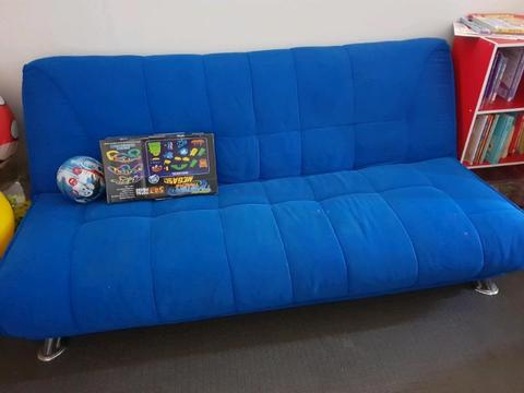 Blue 3 seater futon