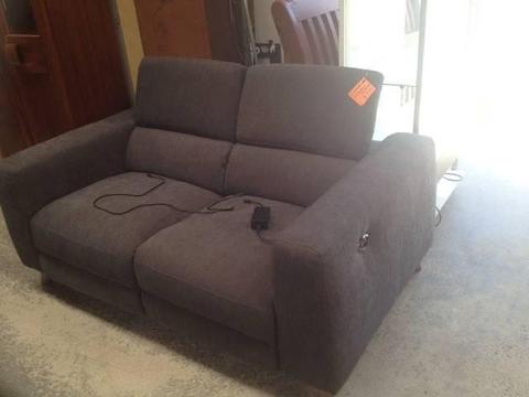 Ex Display Sofa with 2 Electric Recliners